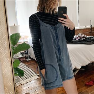 Free People denim romper ✨